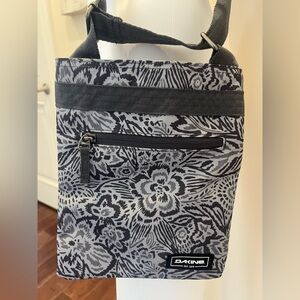 Dakine Jive Gray & Black Floral crossbody Purse